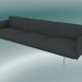 modello 3D Outline divano a 3,5 posti (Hallingdal 166, alluminio lucidato) - anteprima