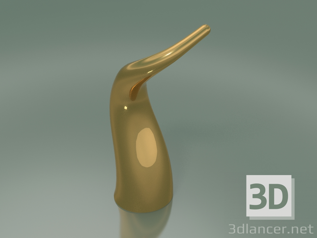 3D modeli Heykelcik Seramik Corno (H 40cm, Altın) - önizleme