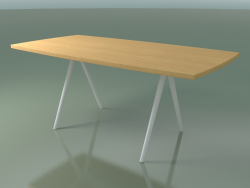 साबुन के आकार की मेज 5432 (एच 74 - 90x180 सेमी, पैर 180 °, लिनेन युक्त प्राकृतिक ओक, V12)