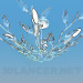 3d model Chandelier with glass sheets - preview