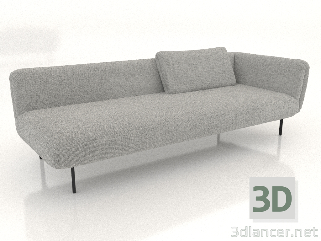 modèle 3D Module canapé d'extrémité 225 droit (option 2) - preview