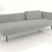 3d model End sofa module 225 right (option 2) - preview