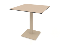 Dining table on a column leg 70x70 (Sand)