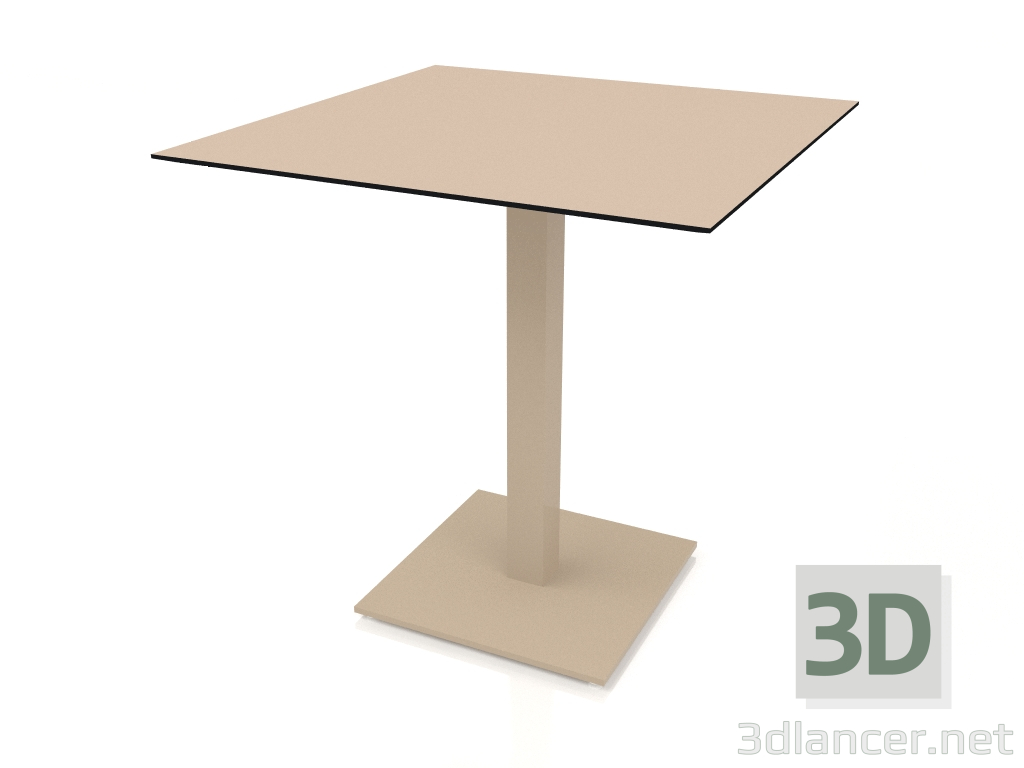 modèle 3D Table à manger sur pied colonne 70x70 (Sable) - preview