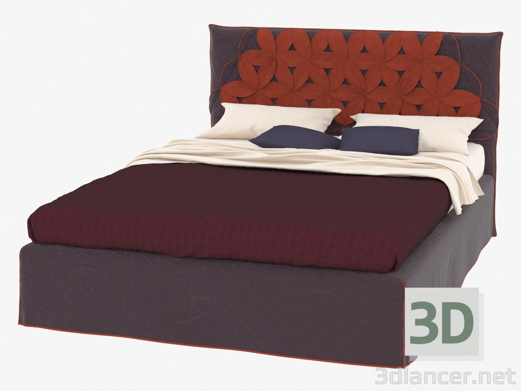 3d model Double bed Beautiful Big Chic - preview