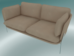 Sofa Sofa (LN2, 84x168 H 75cm, Pieds Chromés, Cuir - Soie Aniline)