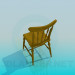 modèle 3D Chaise sculptée en bois - preview