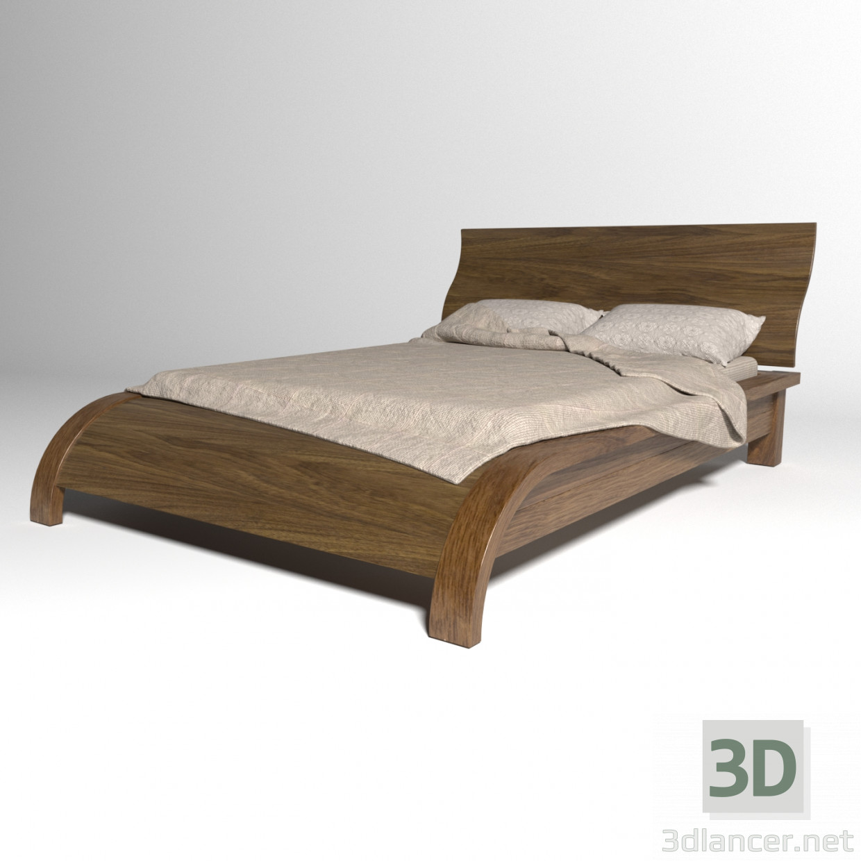 3d модель ліжко – превью