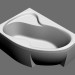modello 3D Vasca da bagno asimmetrica Rosa II-150 L set - anteprima