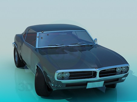 3d model Auto Pontiac Firebird 1967 - vista previa