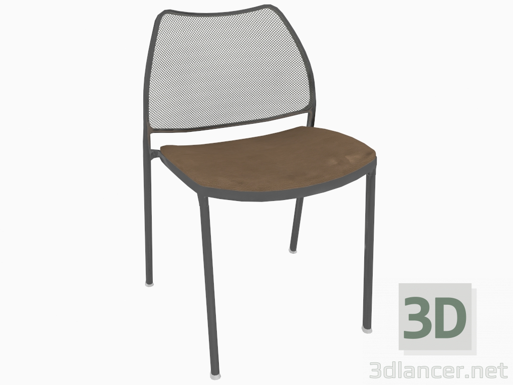 3D Modell Bürostuhl mit Gestell chrom (C) - Vorschau