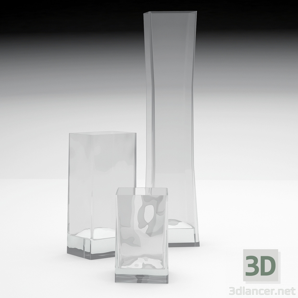 3d модель ваза Икея Ректангель – превью