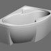 3D Modell Asymmetrische Badewanne set Rosa II-150 R - Vorschau