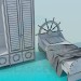 3d model Single bed and wardrobe - preview