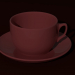 modello 3D Tazza di caffè su un piattino - anteprima