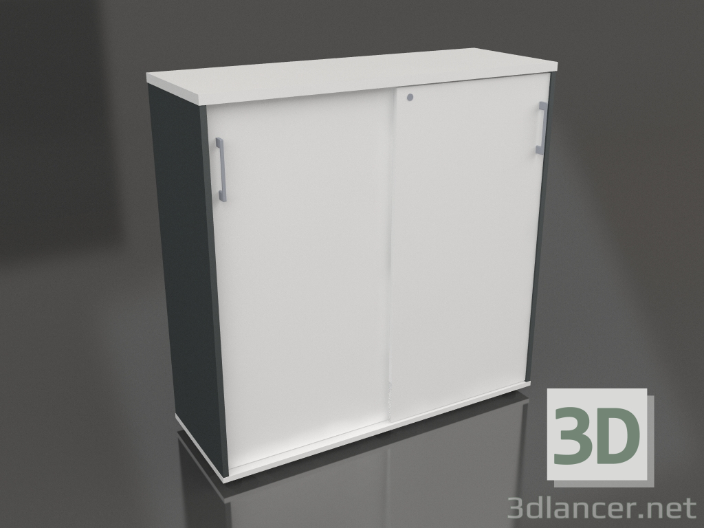 3D modeli Sürgü kapaklı dolap Standart MEA3P06 (1200x432x1189) - önizleme