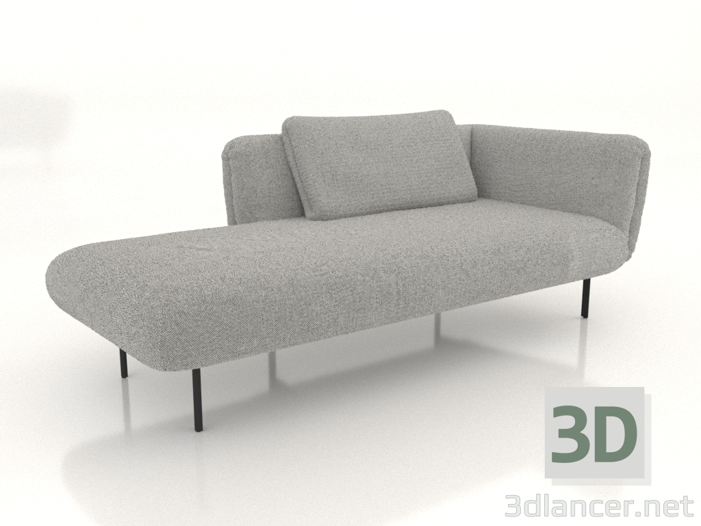 modello 3D Chaise longue 190 destra (opzione 2) - anteprima