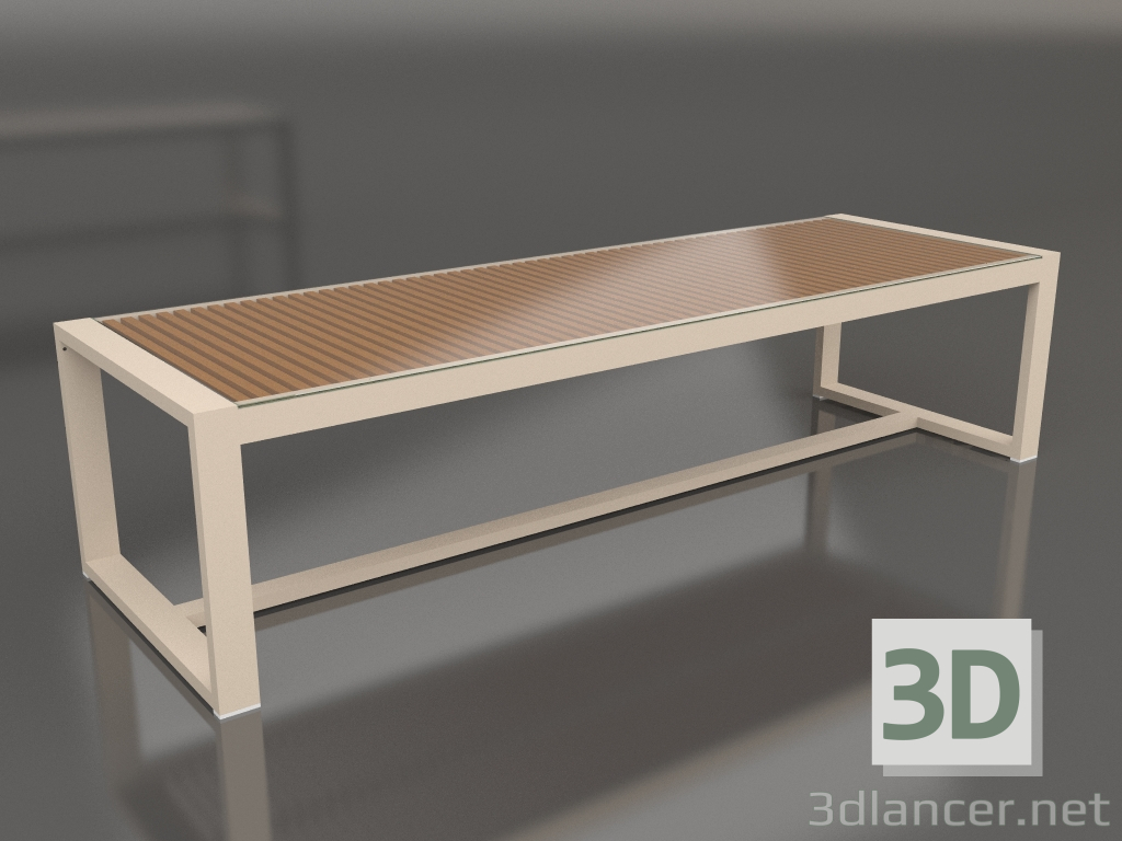 3D modeli Cam tablalı yemek masası 307 (Kum) - önizleme