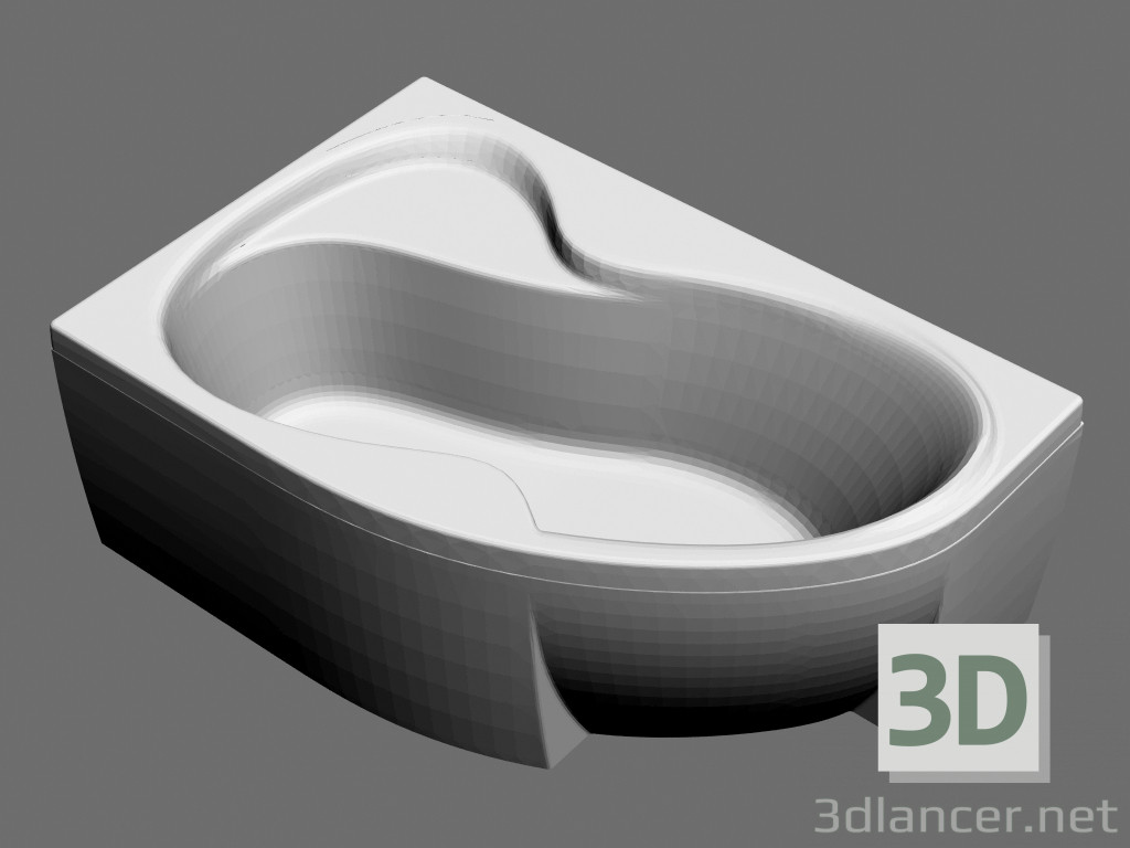 modèle 3D Baignoire asymétrique Rosa II 160 L ensemble - preview