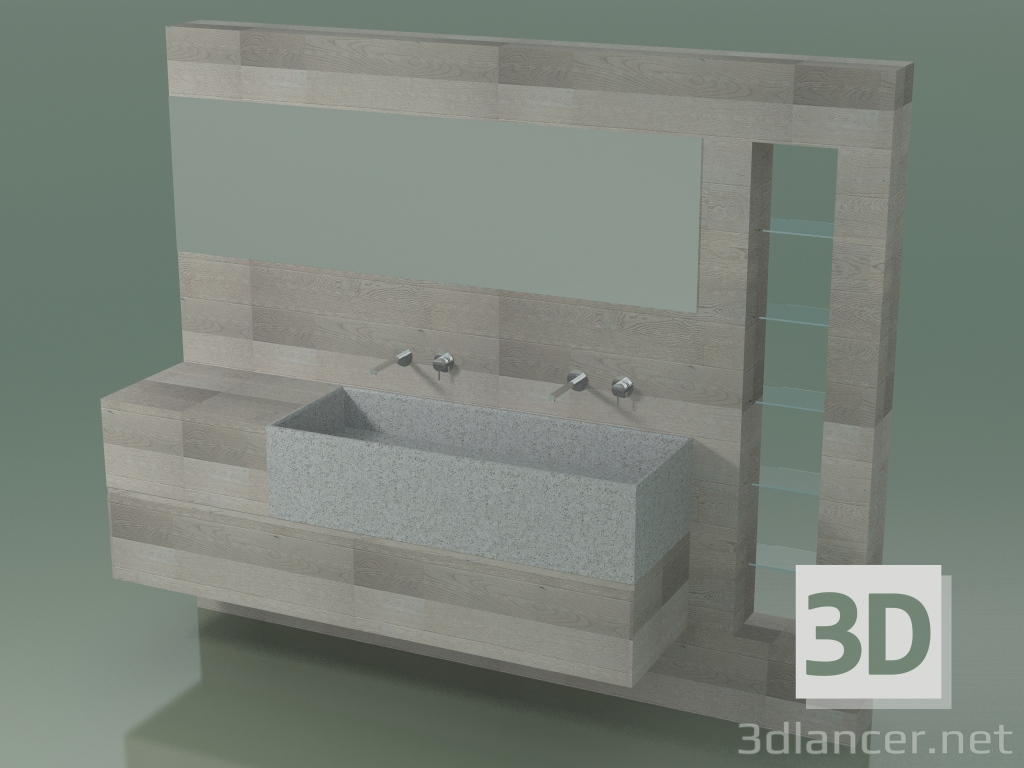 Modelo 3d Sistema de decoração de banheiro (D09) - preview