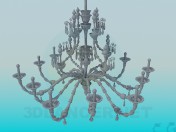 A large chandelier for holiday accommodation