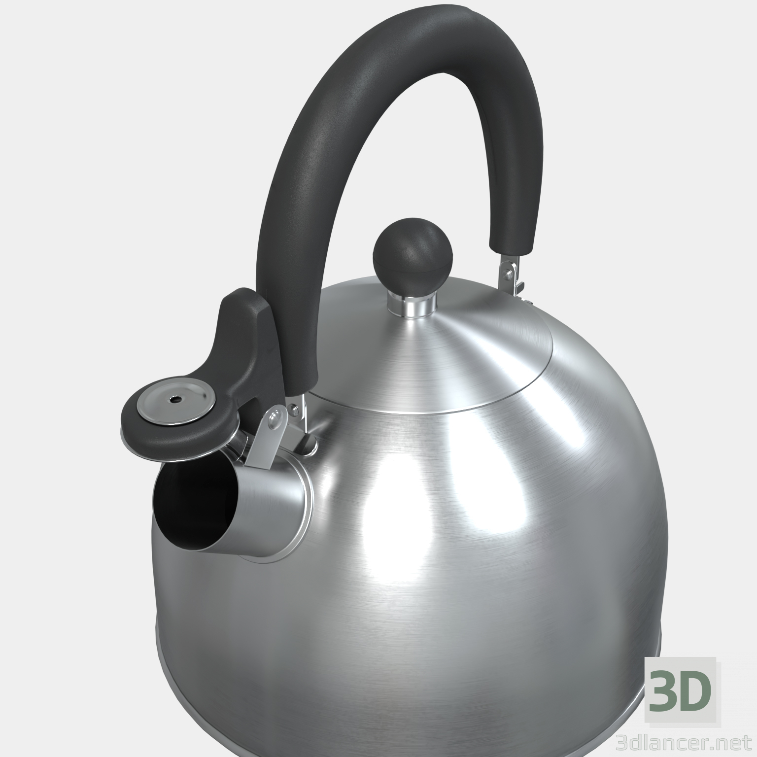 3d Whistle kettle model buy - render