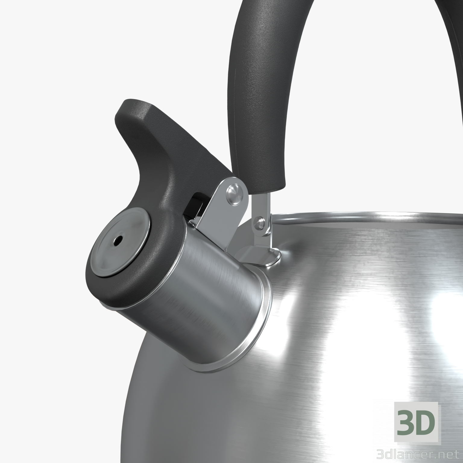 3d Whistle kettle model buy - render