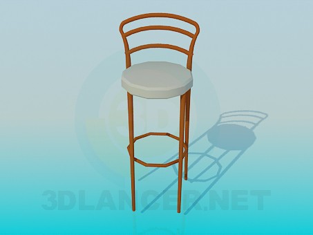 3 डी मॉडल कुर्सी उच्च पैर के साथ - पूर्वावलोकन