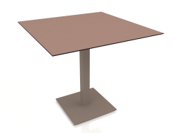 Table à manger sur pied colonne 80x80 (Bronze)
