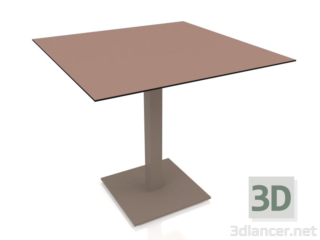 3D Modell Esstisch auf Säulenbein 80x80 (Bronze) - Vorschau