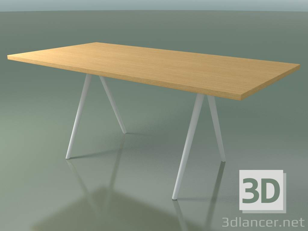modello 3D Tavolo rettangolare 5432 (H 74 - 90x180 cm, gambe 180 °, impiallacciato rovere naturale L22, V12) - anteprima