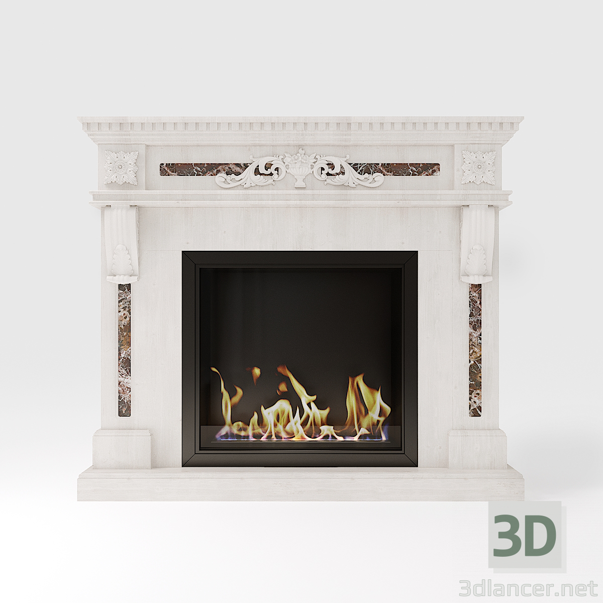 3d Fireplace Corsica WT model buy - render