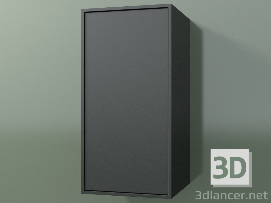 3d model Armario de pared con 1 puerta (8BUBBDD01, 8BUBBDS01, Deep Nocturne C38, L 36, P 36, H 72 cm) - vista previa