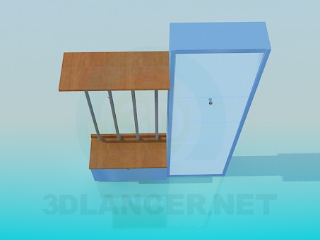 modèle 3D Meubles de couloir - preview