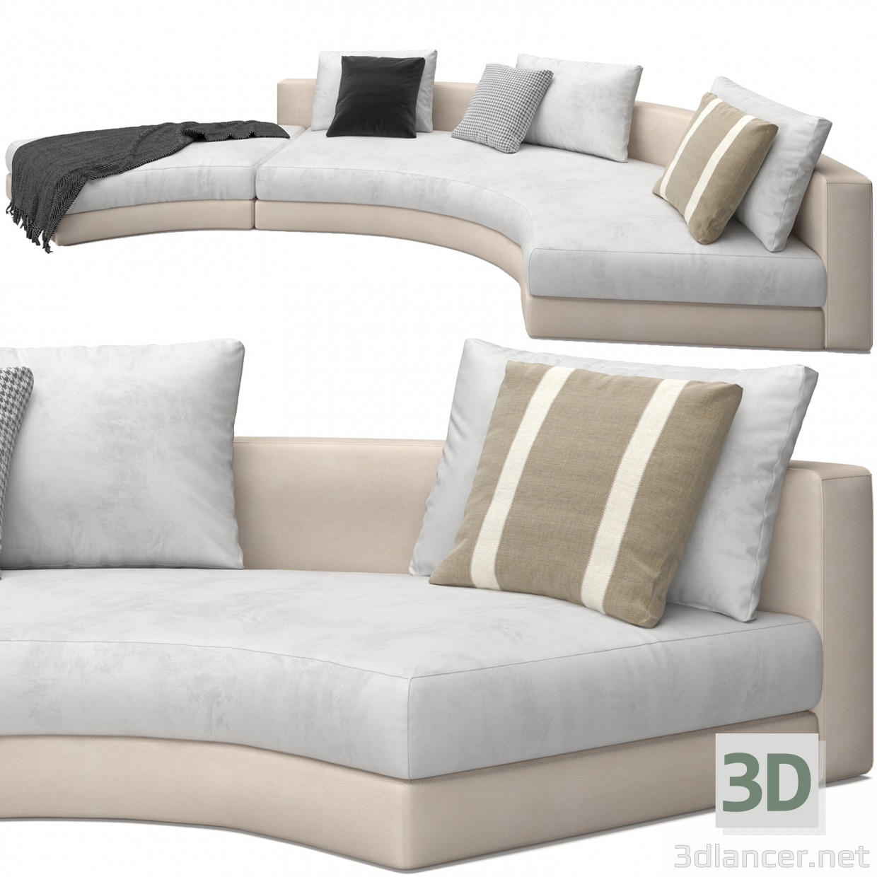 3d Комплект дивана Daniels01 модель купити - зображення
