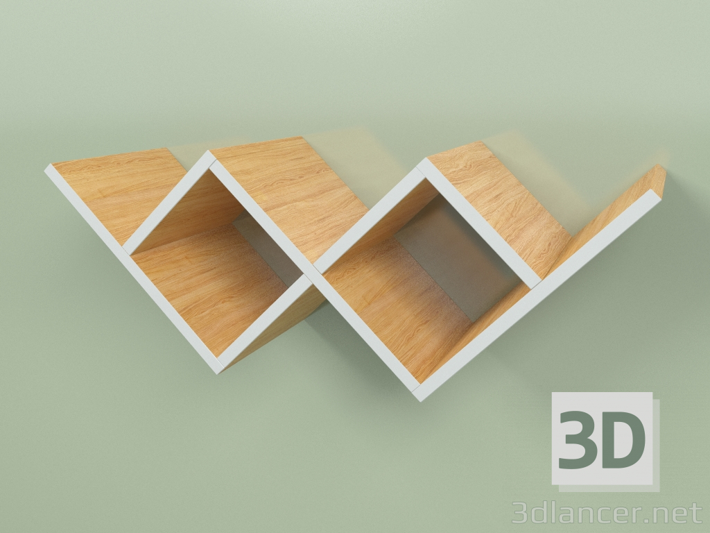3d model Bookshelf Woo Shelf (light gray) - preview