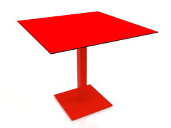 Mesa de comedor con pata de columna 80x80 (Rojo)