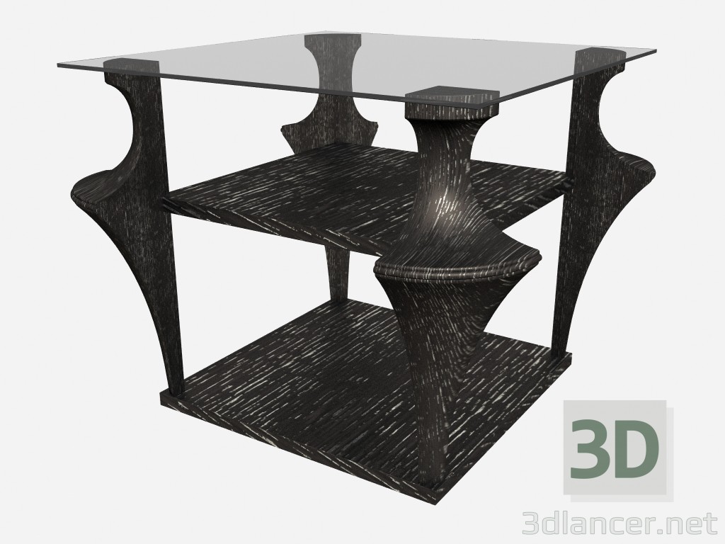 3D Modell Großer Couchtisch auf geschnitzten Beinen AIDA Z04 - Vorschau