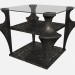 modello 3D Intagliato caffè gambe Il tavolo alto Aida z04 - anteprima