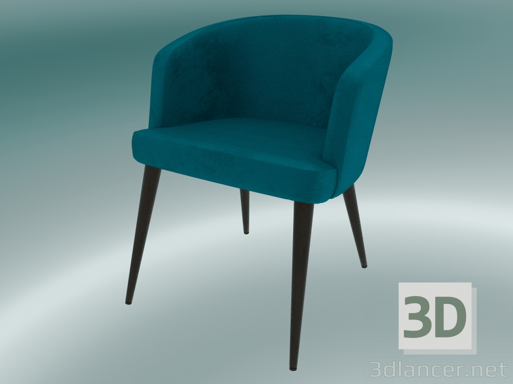 modèle 3D Demi chaise Joy (bleu) - preview