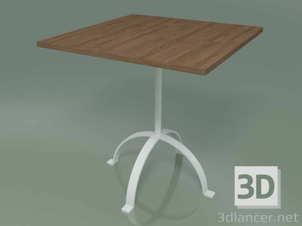 3D Modell Quadratischer Esstisch (47, natürlich lackierte amerikanische Walnuss) - Vorschau
