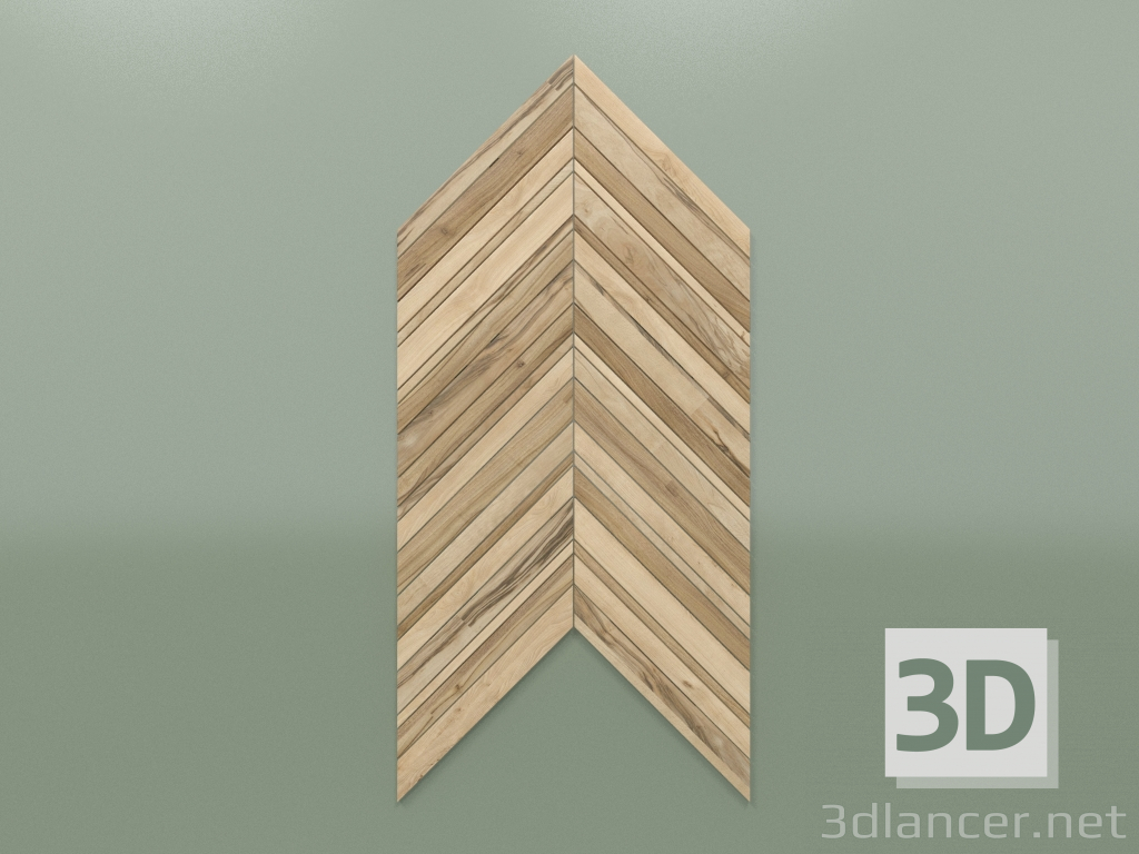 modèle 3D Panneau en bois de sapin zébré français - preview