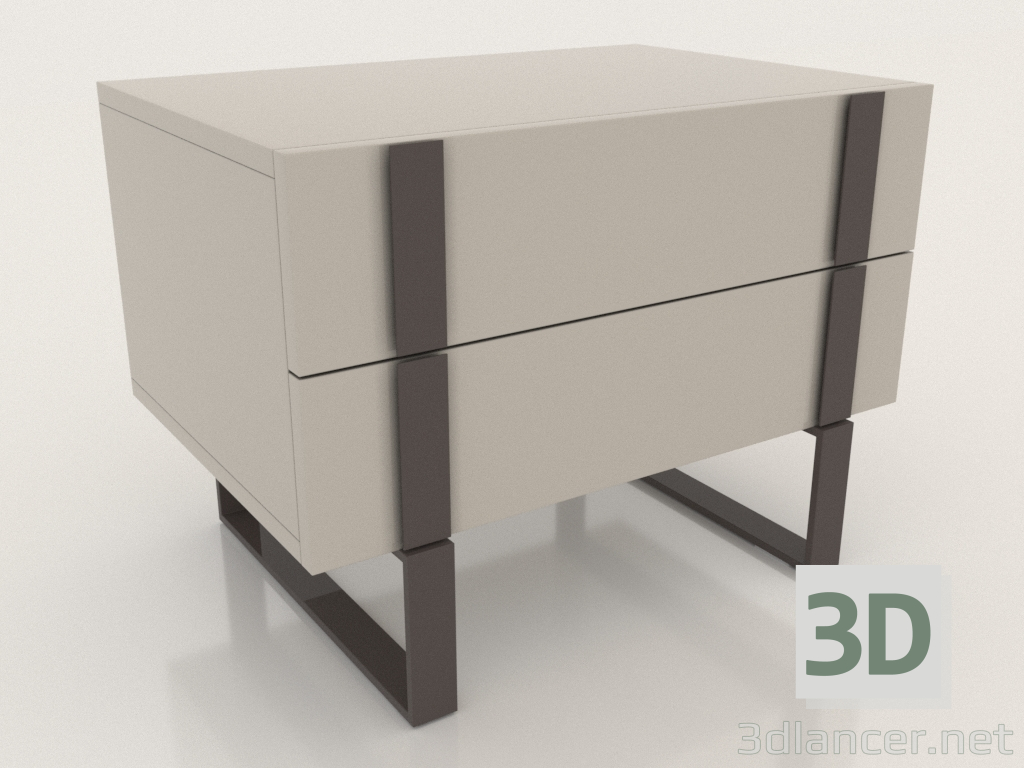 modèle 3D Table de chevet Tokyo (ivoire) - preview
