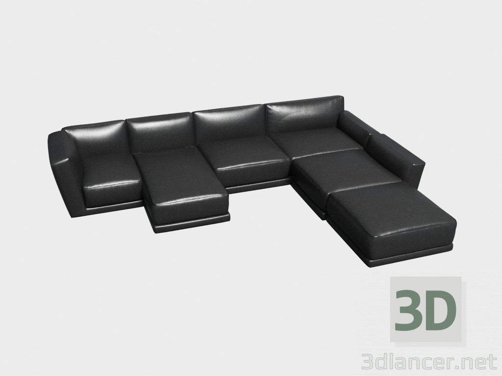 modèle 3D Canapés modulaires Luis - preview