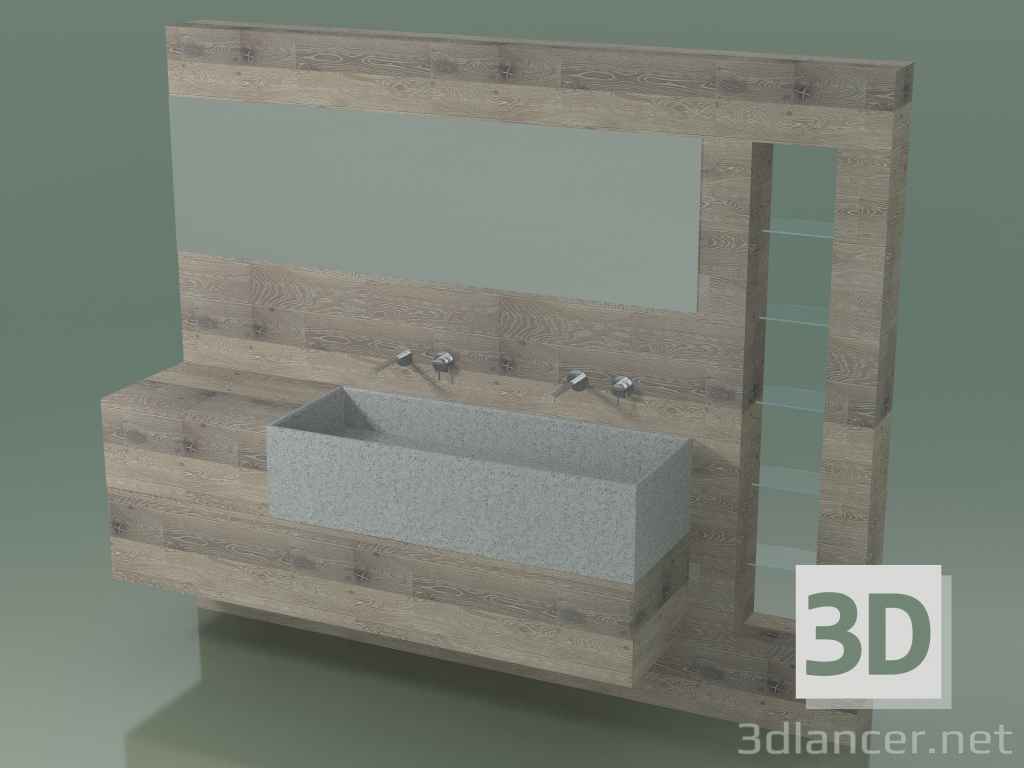 Modelo 3d Sistema de decoração de banheiro (D11) - preview