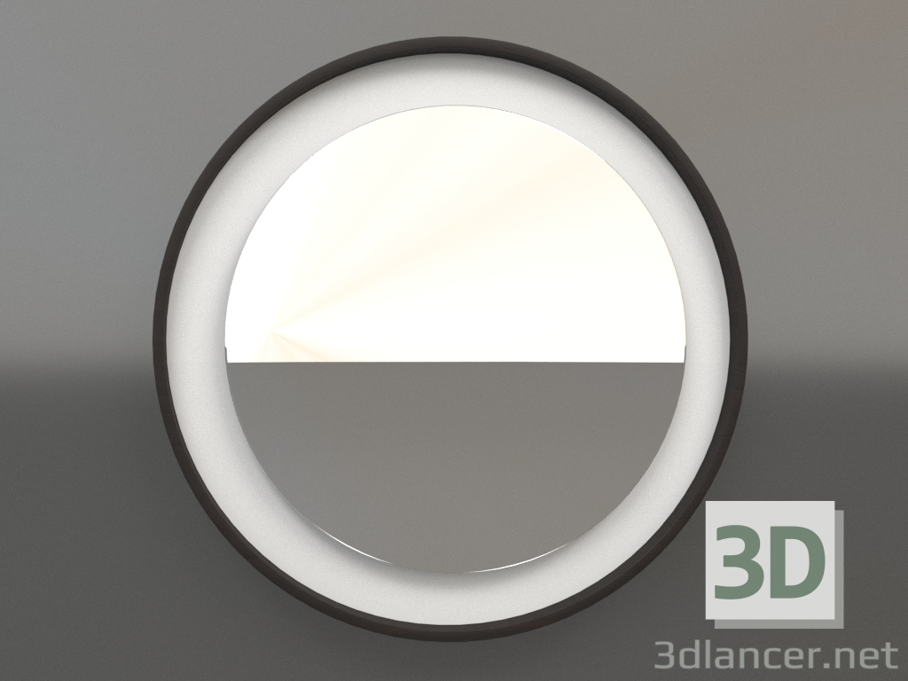 modello 3D Specchio ZL 19 (P=568, bianco, marrone legno scuro) - anteprima