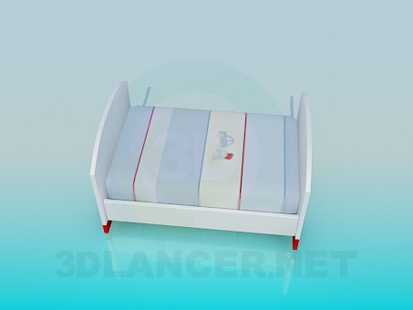 3 डी मॉडल एक बच्चे के लिए बिस्तर - पूर्वावलोकन