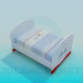 3D Modell Bett für ein Kind - Vorschau