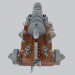Arma naval "Unicornio". Cañón de barco unicornio 3D modelo Compro - render