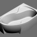 3d model Asymmetric bath Rosa II-170 R set - preview